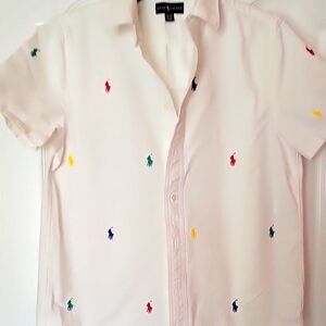 Polo by Ralph Lauren Men's Multicolor Embroidered Shirt